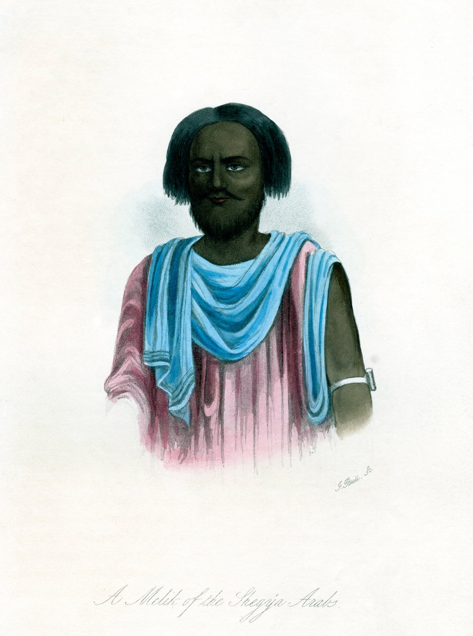 En Melik av Shegyia-araberna, c1840. av J. Bull