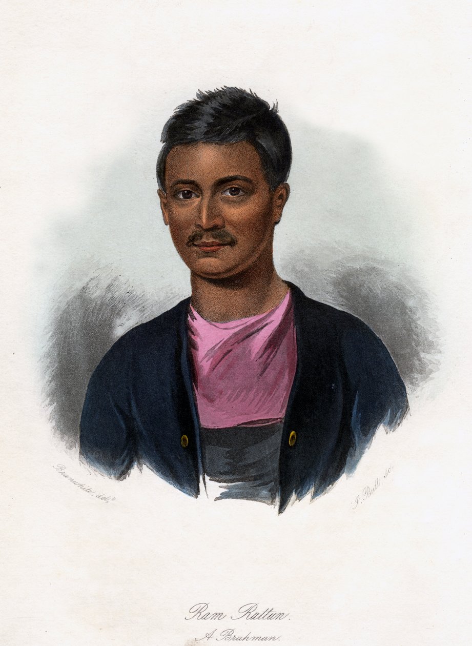 Ram Ruttun. En brahman, c1840. av J. Bull