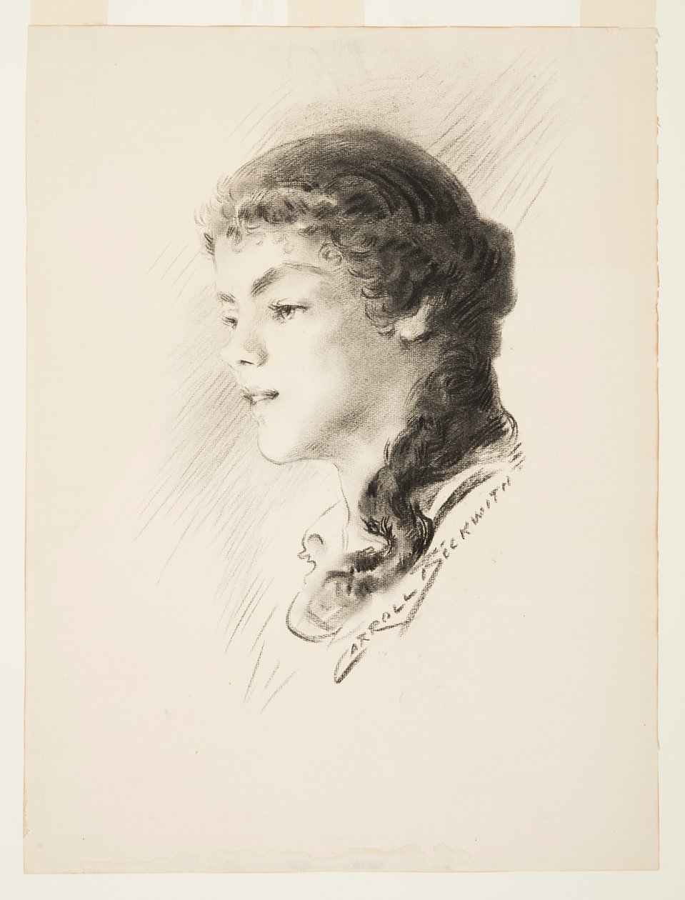 Porträtt, möjligen Elizabeth Vail av J. Carroll Beckwith