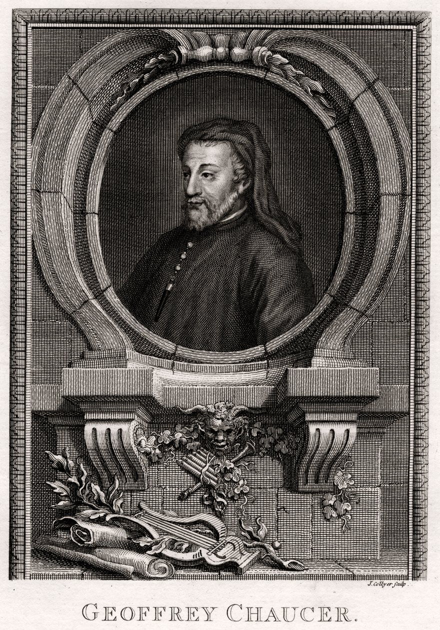 Geoffrey Chaucer, 1774 av J. Collyer