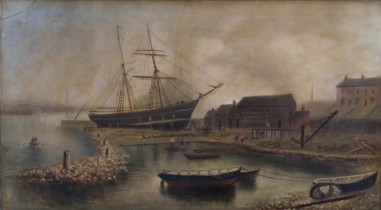 Huntleys Repair Yard, ca 1888 av J. Duggan