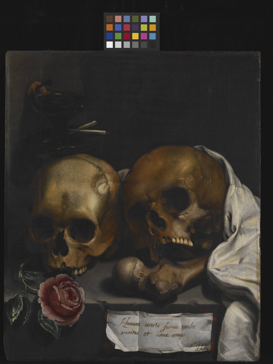Vanitas stilleben av J Falk