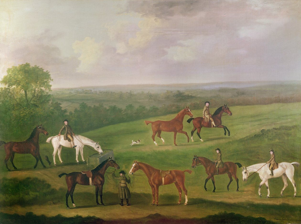Hästar på träning av J. Francis Sartorius