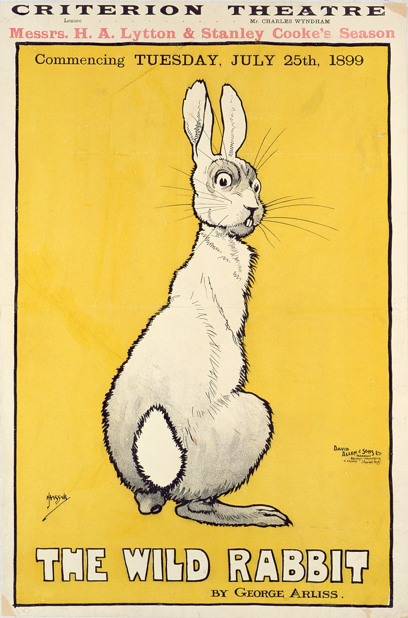 The Wild Rabbit-affisch, 1899 av J. Hissin