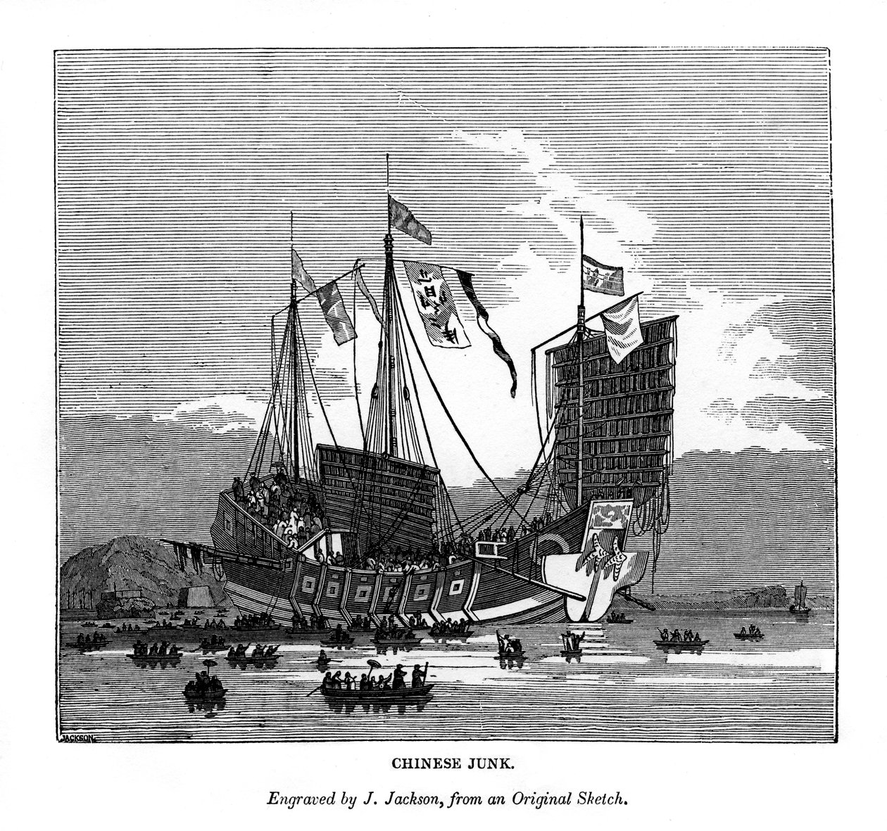 Kinesiskt skräp, 1843 av J. Jackson