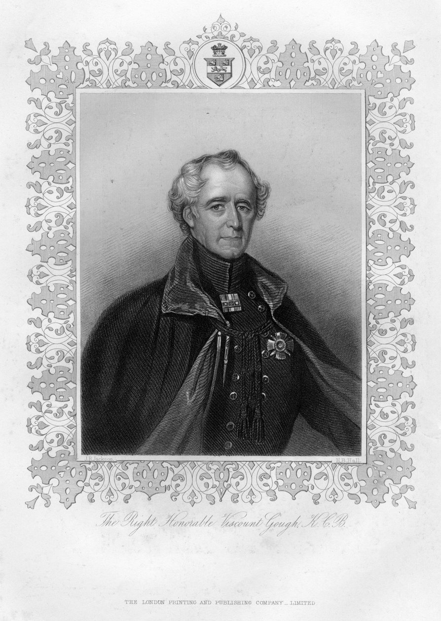 Den rätte ärade Viscount Gough, 1800-talet. av J. Jackson