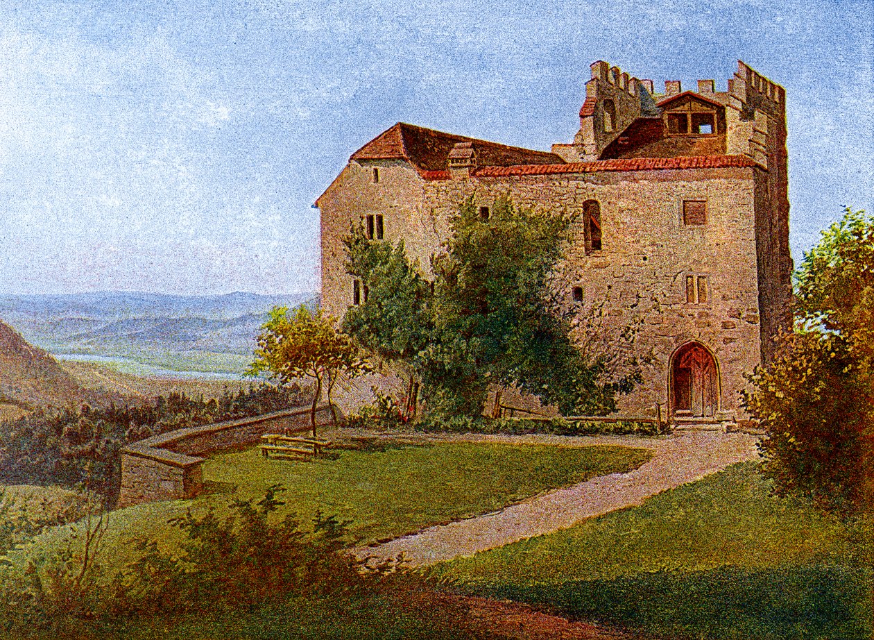 Habsburg slott, nära Aargau, Schweiz, 1902-1903. av J Lange