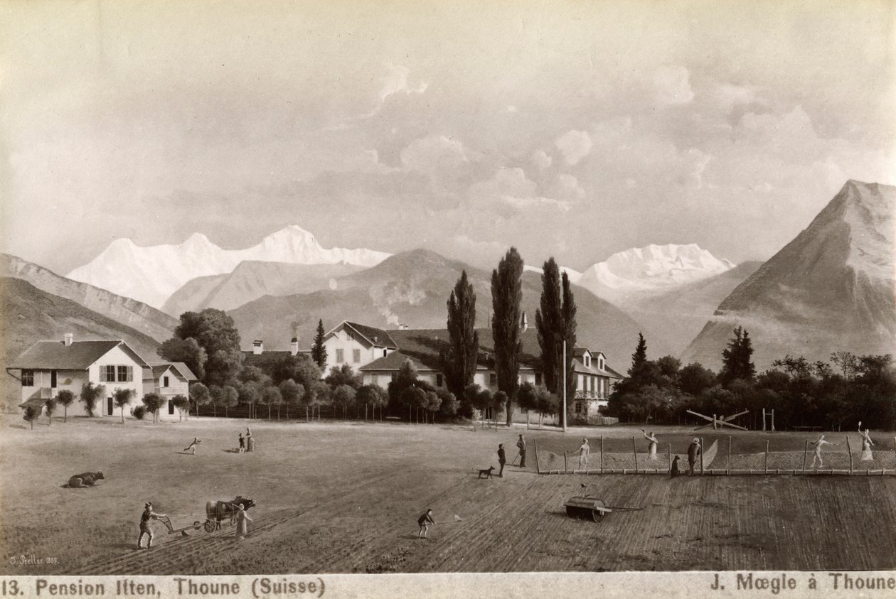 Pension Liten, Thun, Schweiz, 1885. av J Moegle