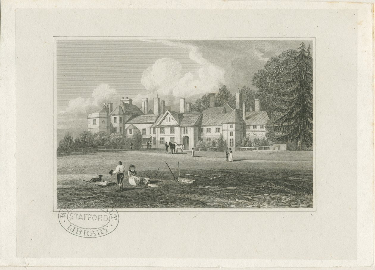 Hagley Hall: gravyr, nd [1780-1847] av John Preston Neale