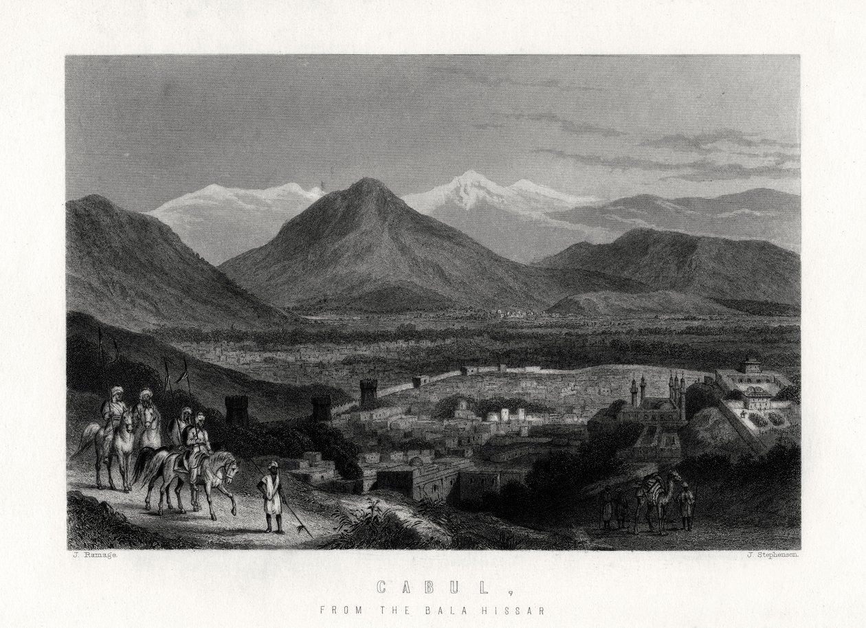 Cabul, från Bala Hissar, 1883 av J. Stephenson
