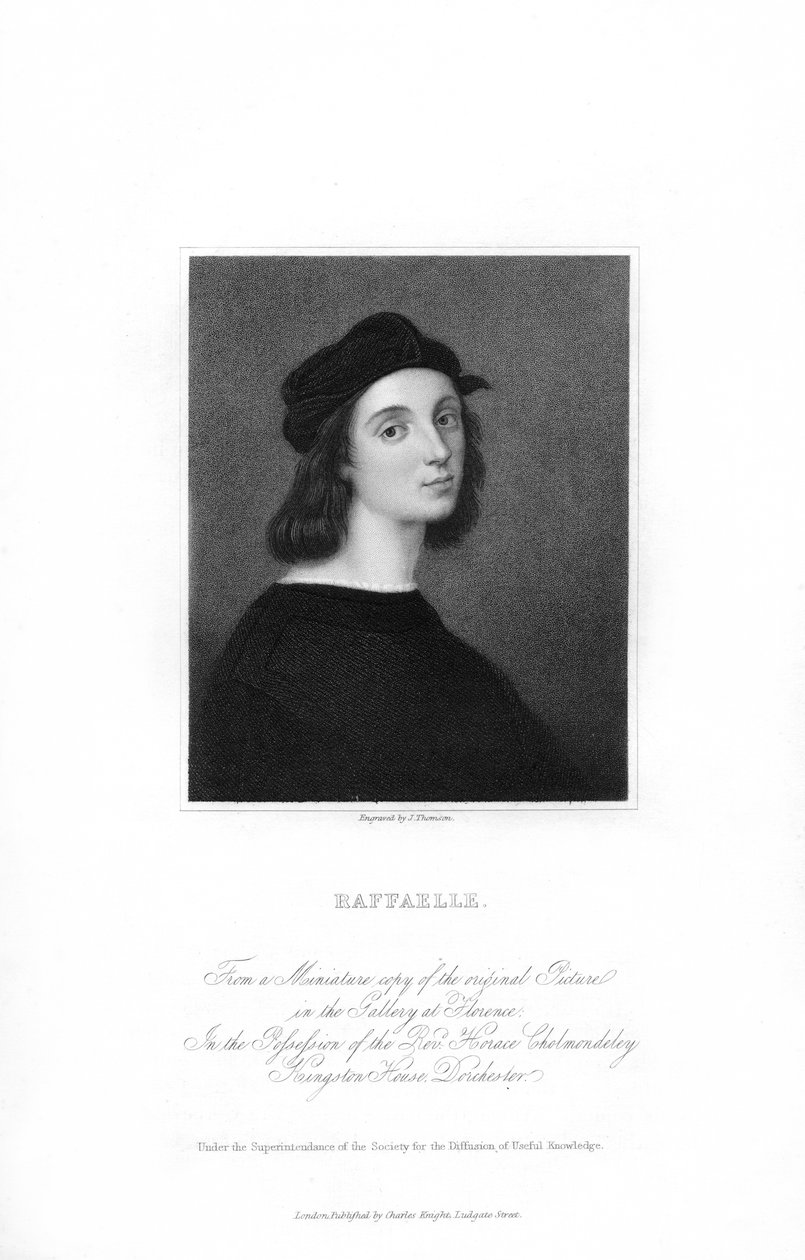 Raphael, italiensk renässanskonstnär, c1836. av J. Thomson