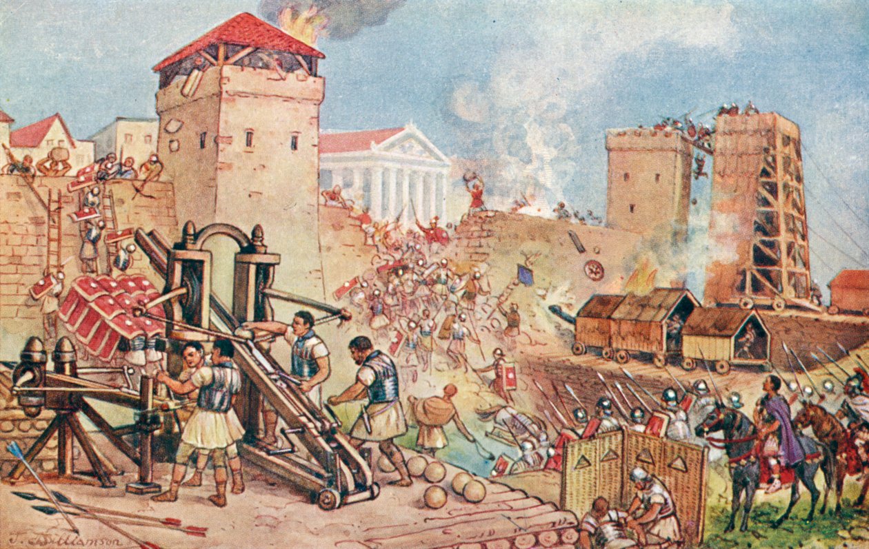 Belägring i det romerska riket (tryck) av J. Williamson