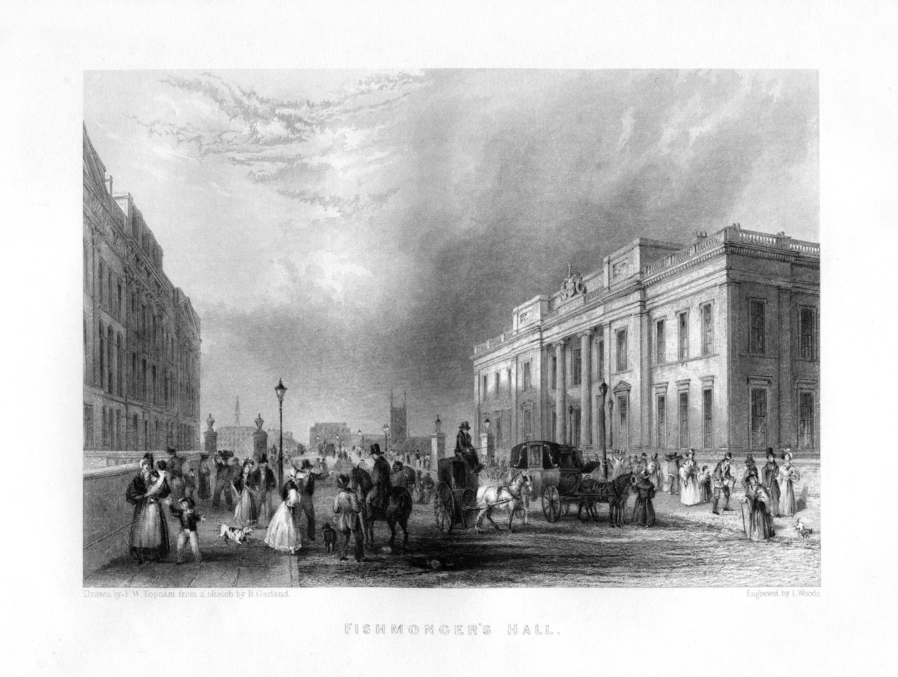 Fishmongers Hall, London, 1800-talet. av J. Woods