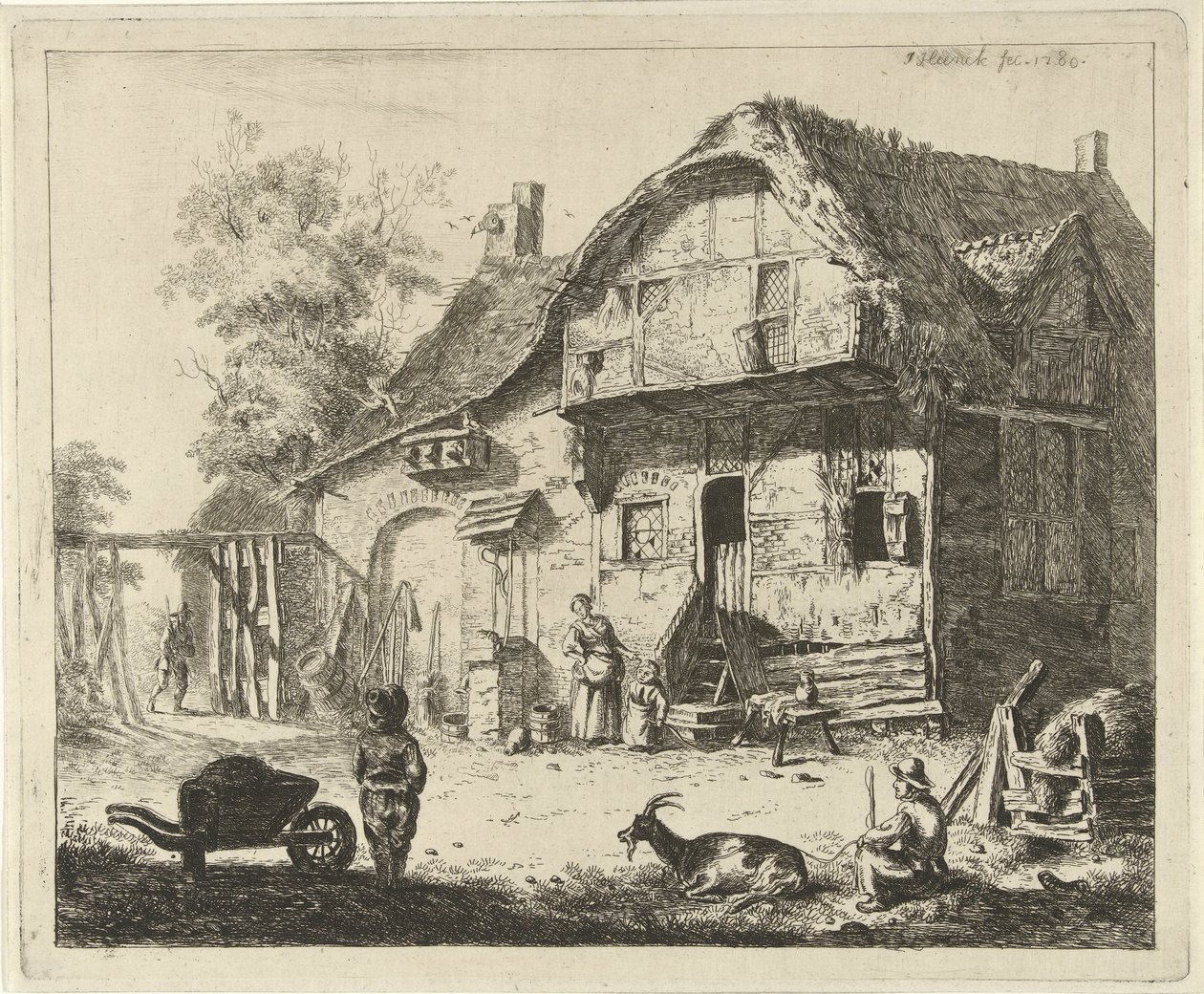Figurer på en bondgård av Jabes Heenck