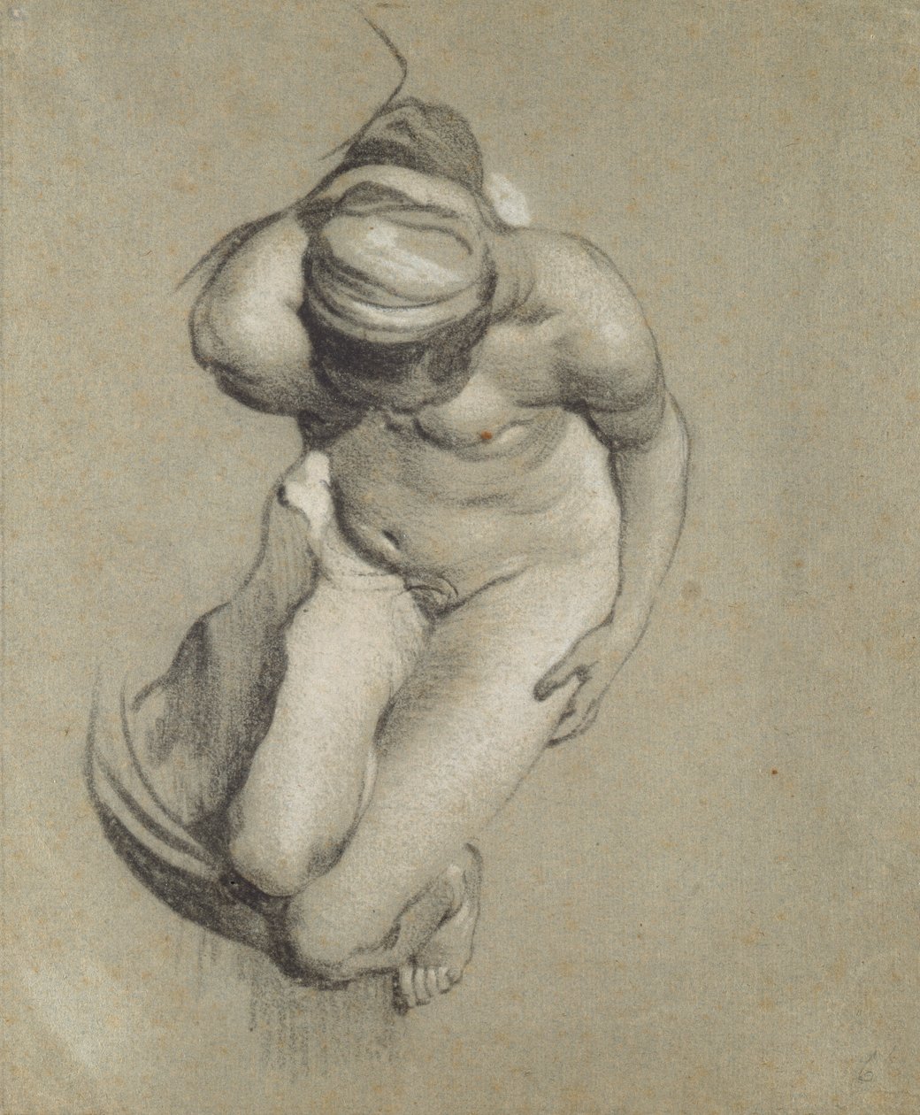 Naken kvinna (krita på papper) av Jacob Adriensz Backer