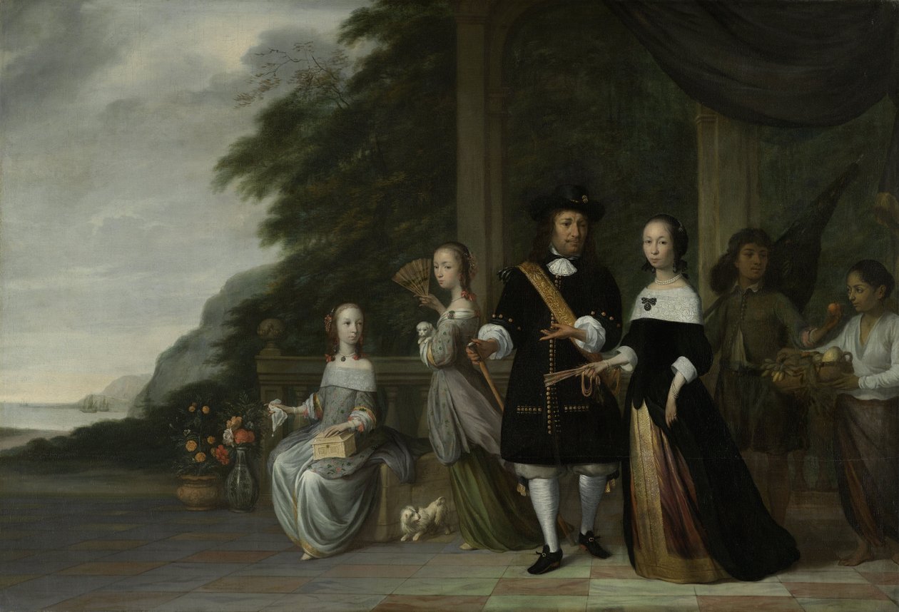 Bataviska VOC:s chefshandlare Pieter Cnoll och hans familj, 1665 av Jacob Coeman