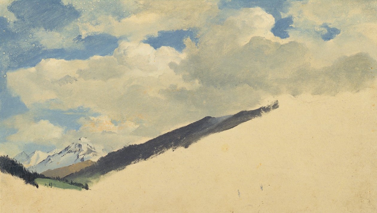 Utafiti wa Clouds with Mountain Tops, 1830 swed av Jacob Gensler