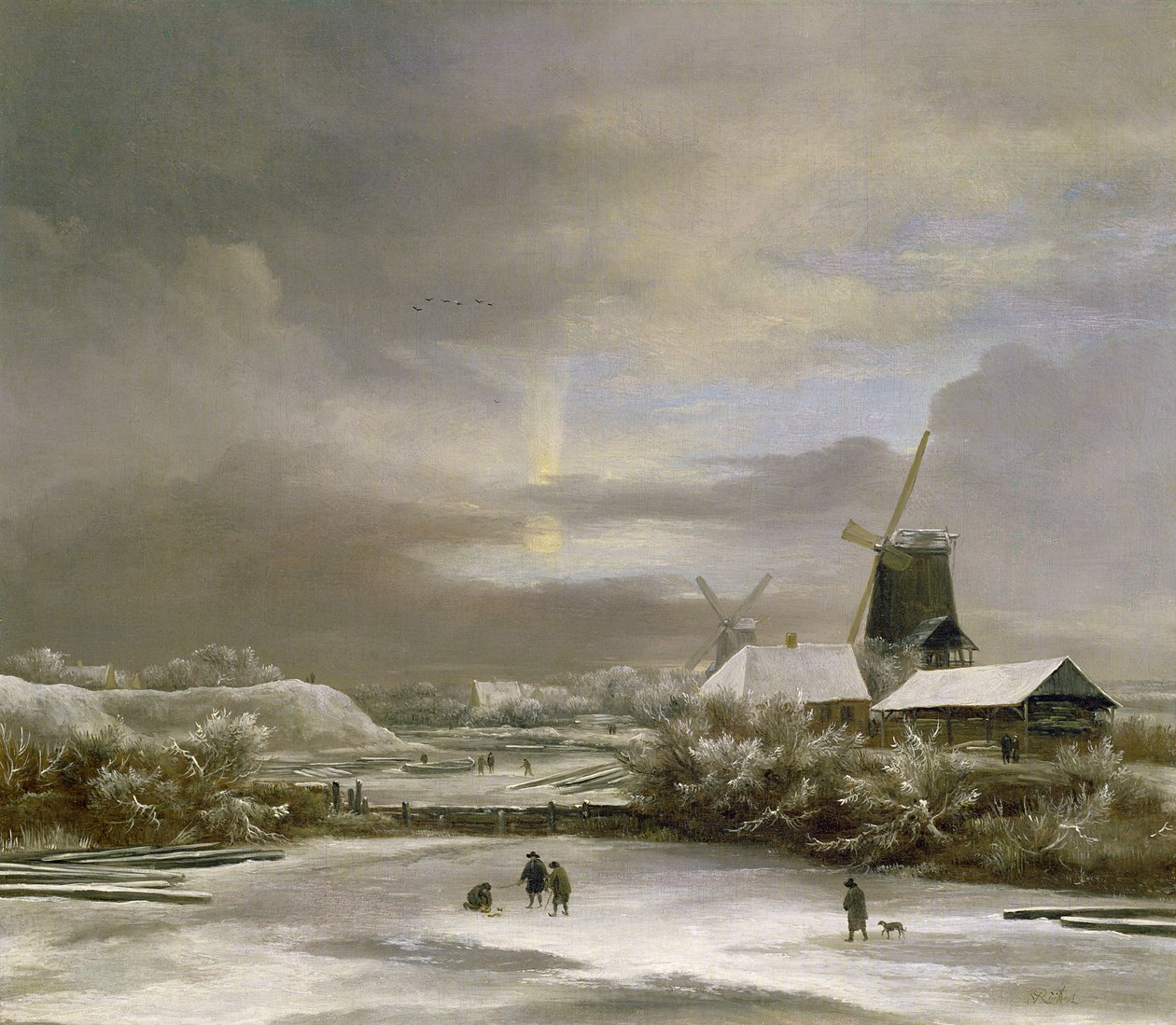 Vinterlandskap av Jacob van Ruisdael