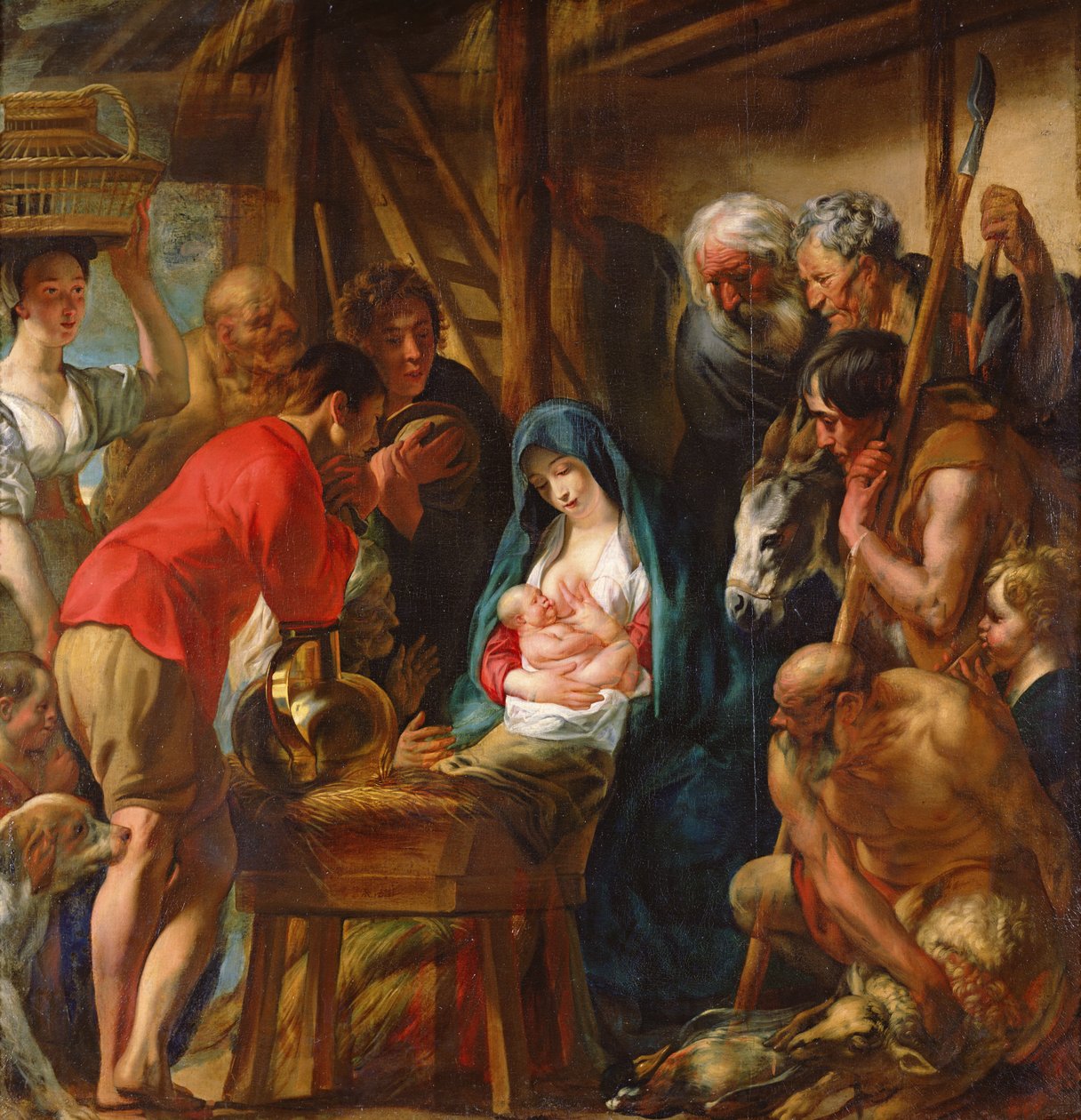 Tillbedjan av herdarna av Jacob Jordaens