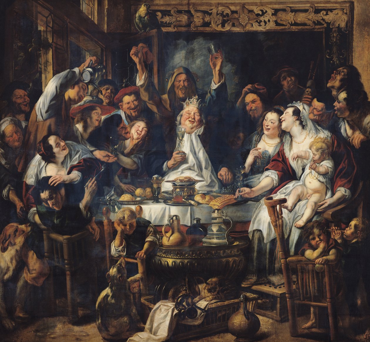 Kungen dricker av Jacob Jordaens