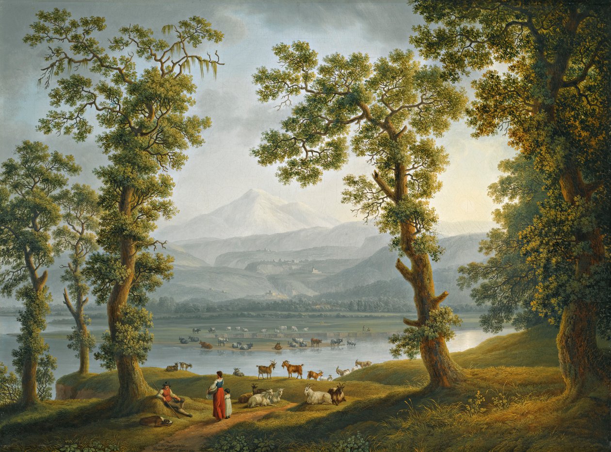 Utsikt över Piedimonte av Jacob Philipp Hackert