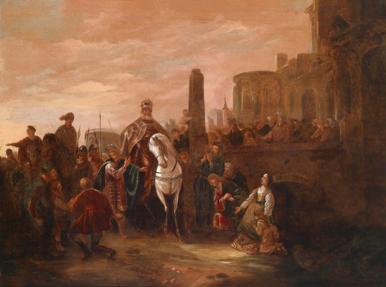 Triumph des Mordechai av Jacob Willemsz de Wet or Wett