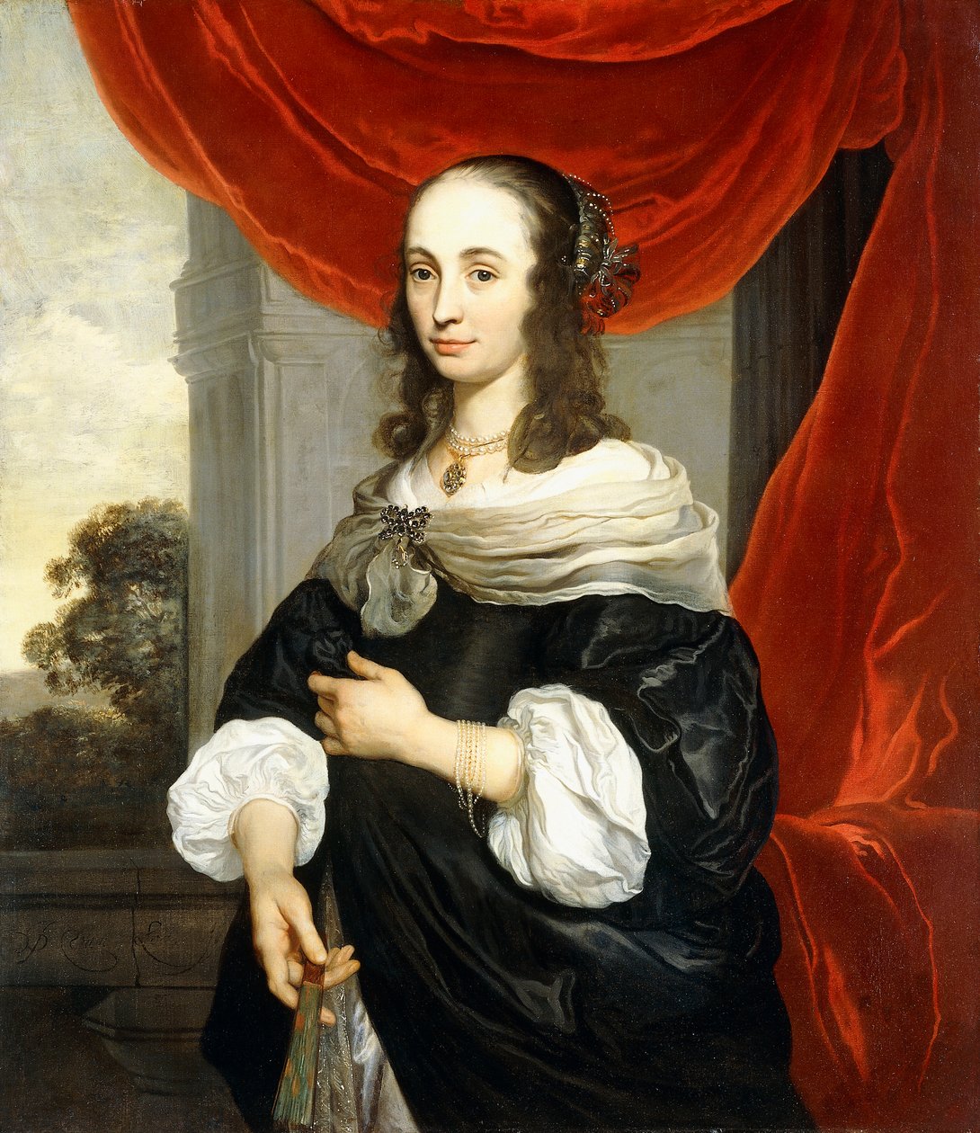 Porträtt av en dam av Jacob or Jacques van Loo