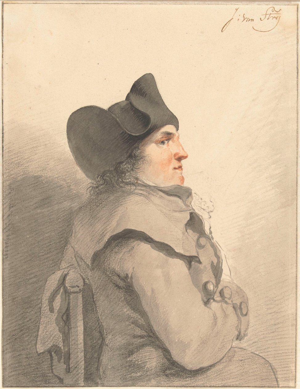 Porträtt av en man av Jacob van Strij
