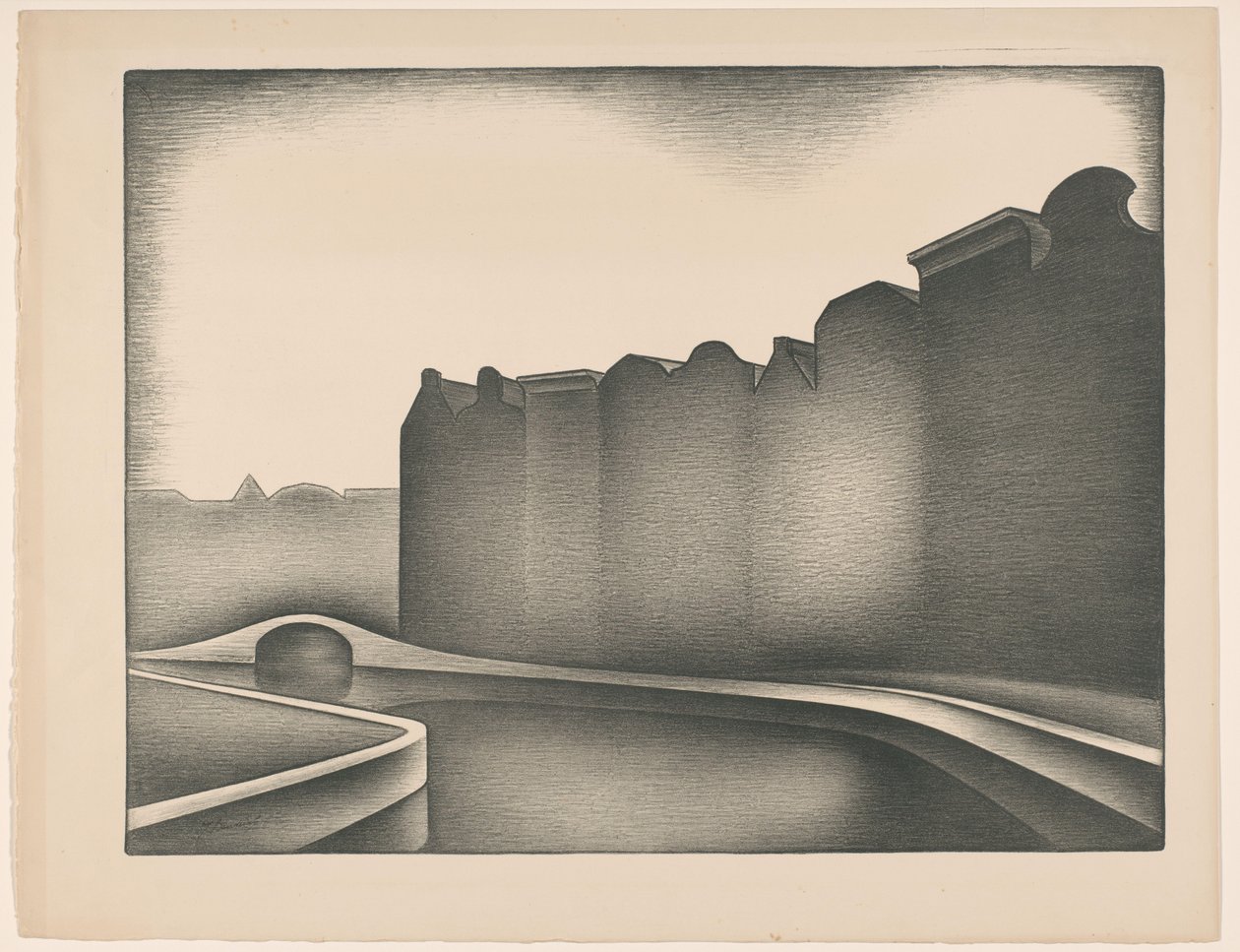 Hus på vattnet av Jacob Bendien (signed by artist)