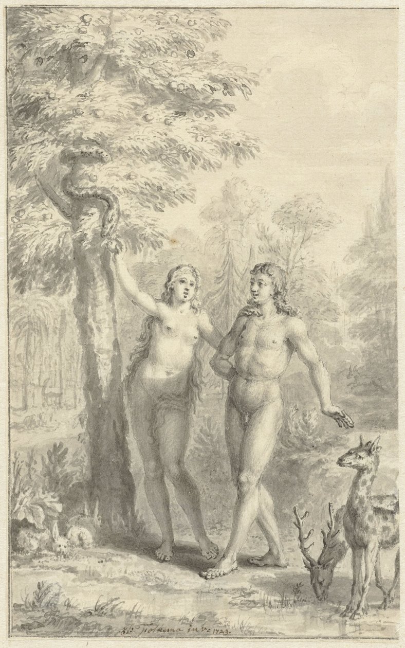 Adam en Eva av Jacob Folkema