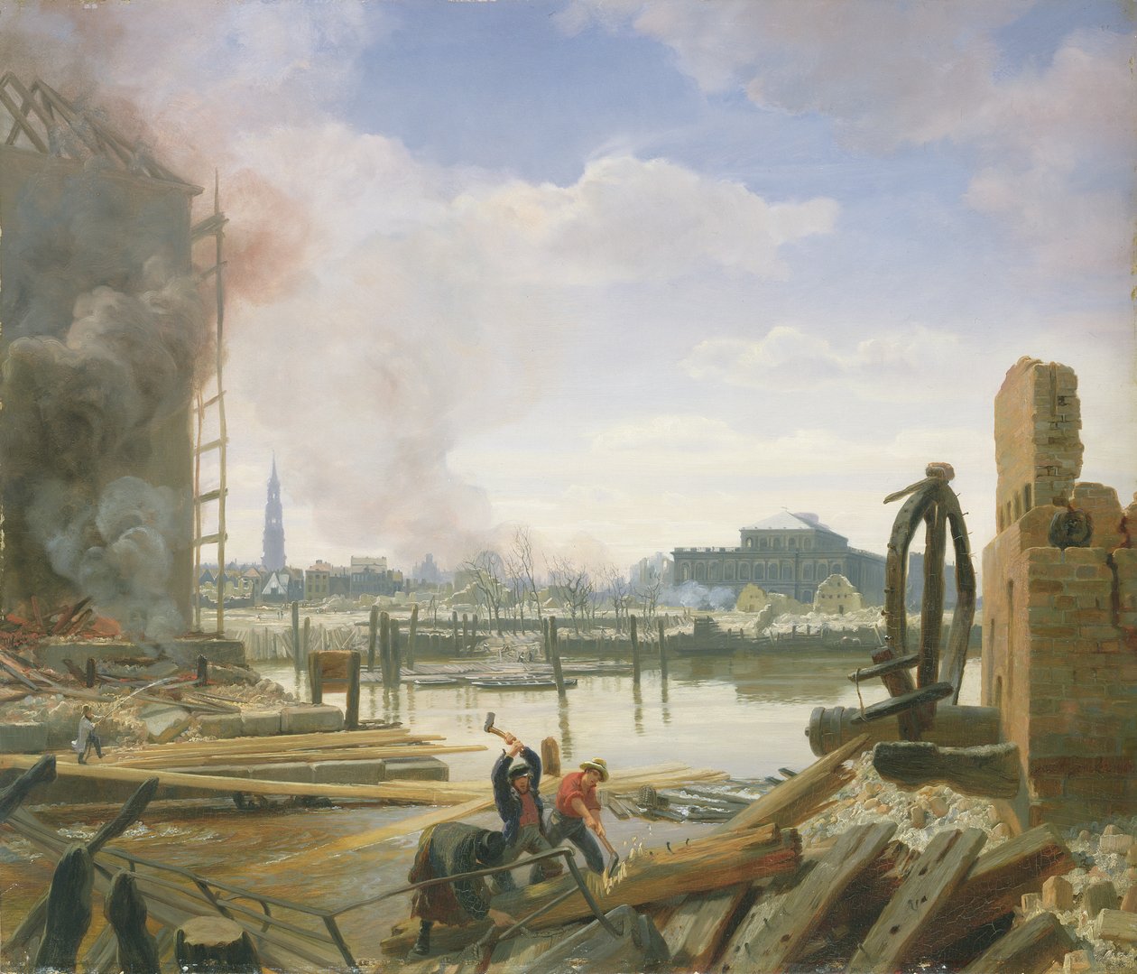 Hamburg Baada ya Moto, 1842 swed av Jacob Gensler