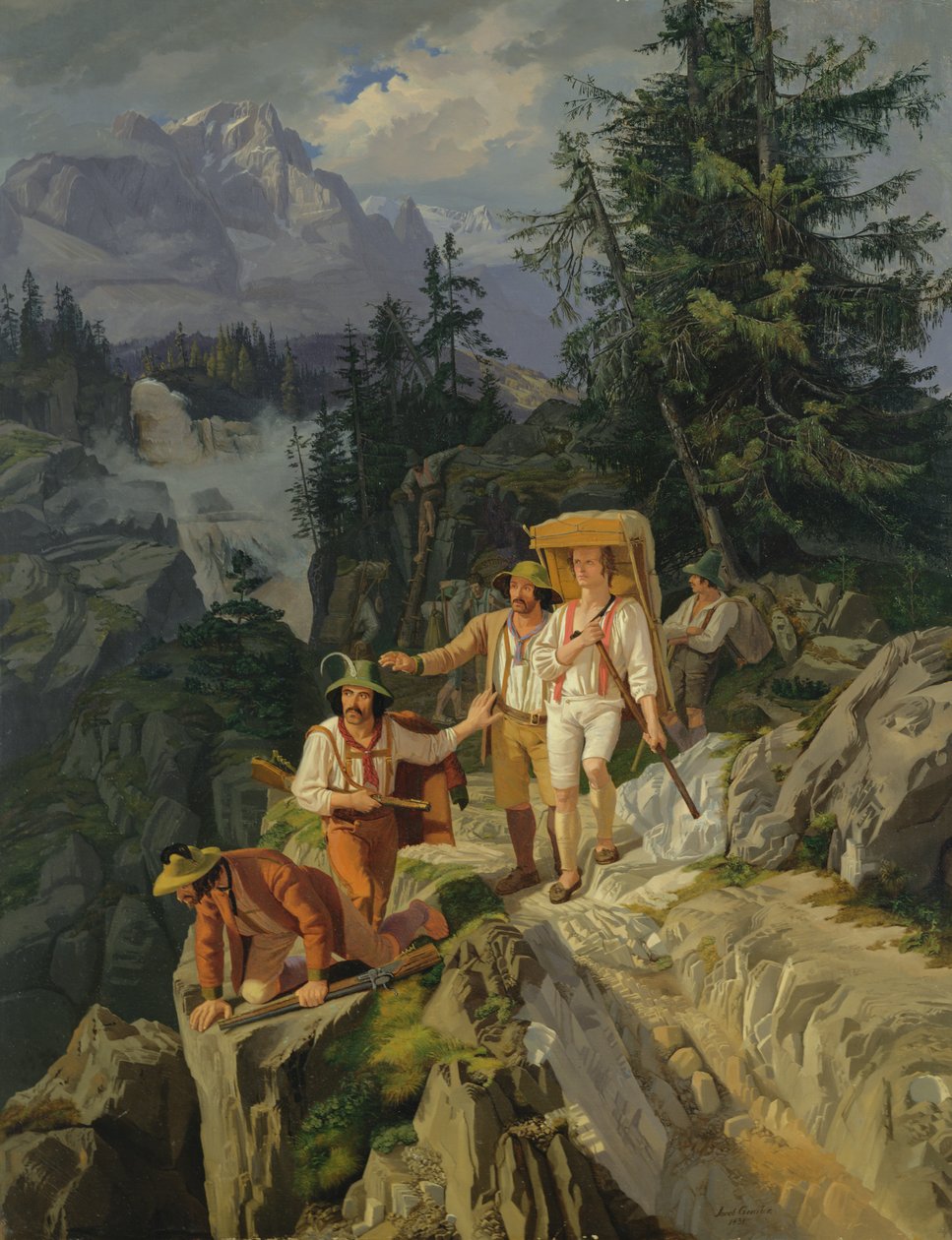 tyrolska smugglare, 1831 av Jacob Gensler