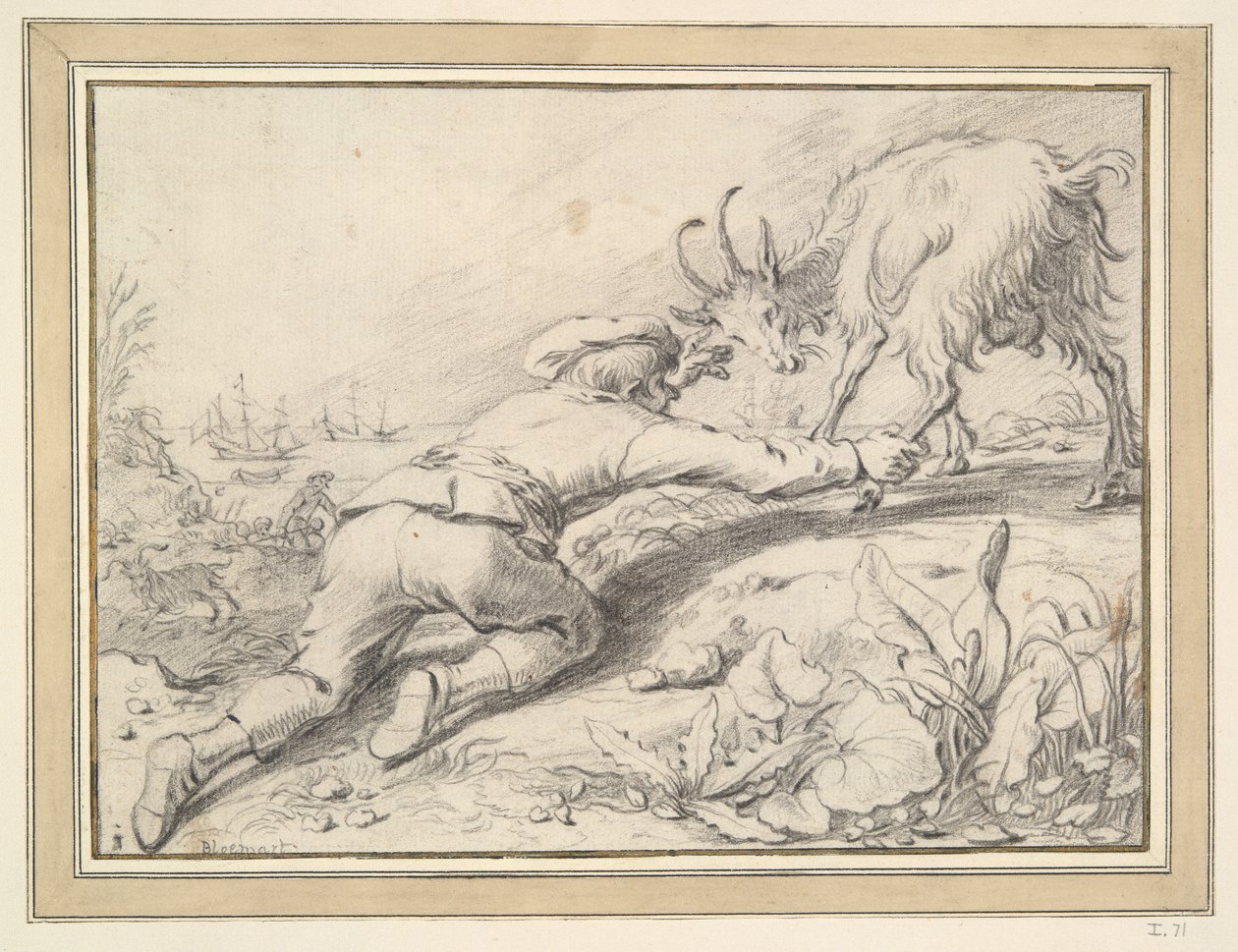 Pojke som fångar en get av Jacob Gerritsz Cuyp