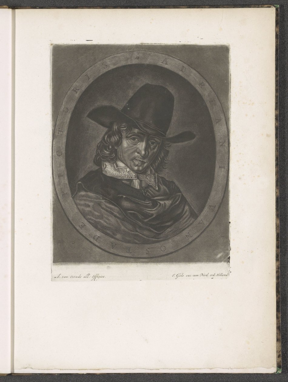 Porträtt av Adriaen van Ostade av Jacob Gole