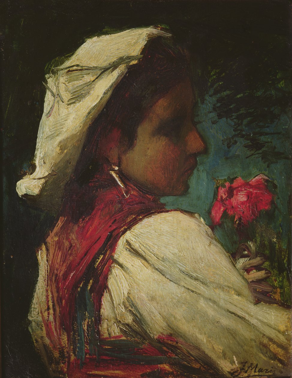 Italiensk flicka, ca 1866 av Jacob Henricus or Hendricus Maris