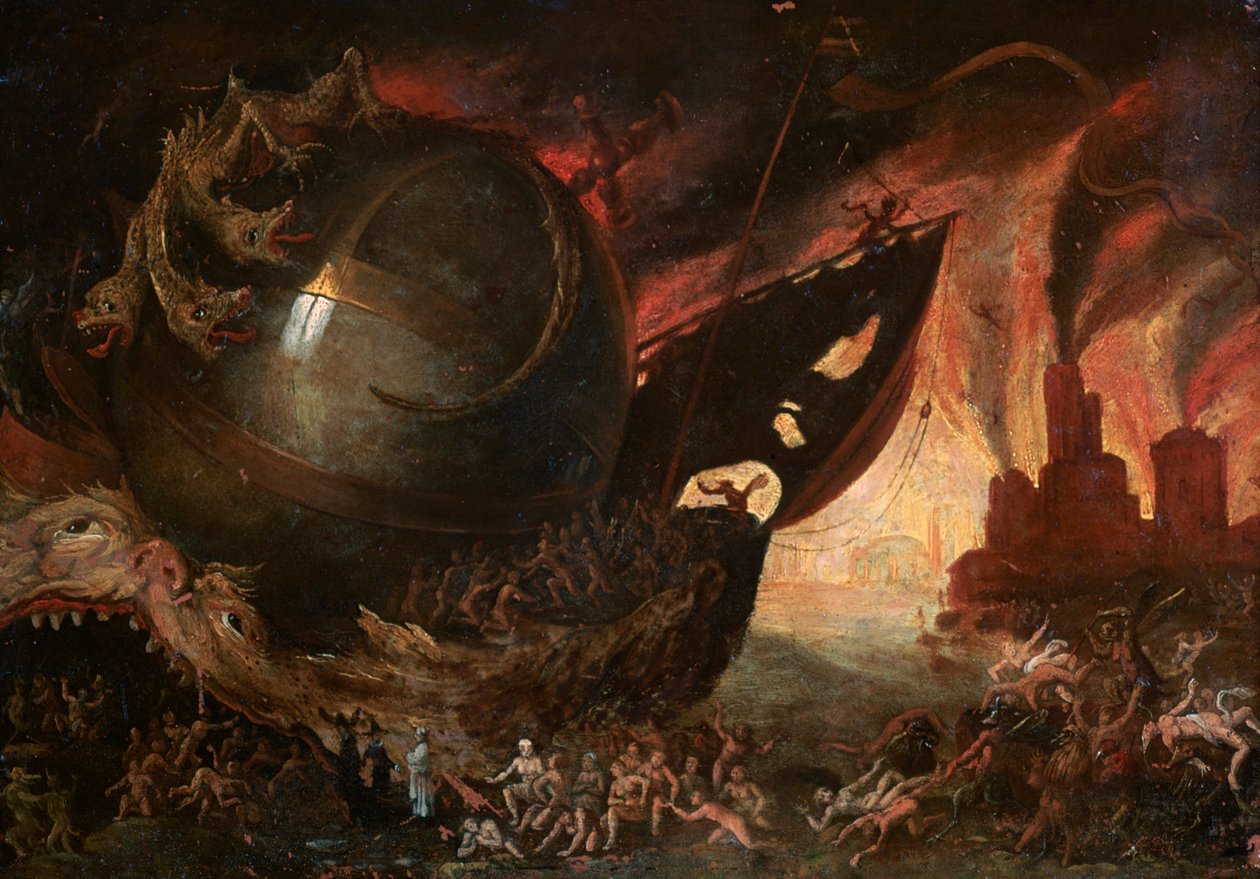 The Crossing of the Styx, c1591-1638 av Jacob Isaacz van Swanenburg