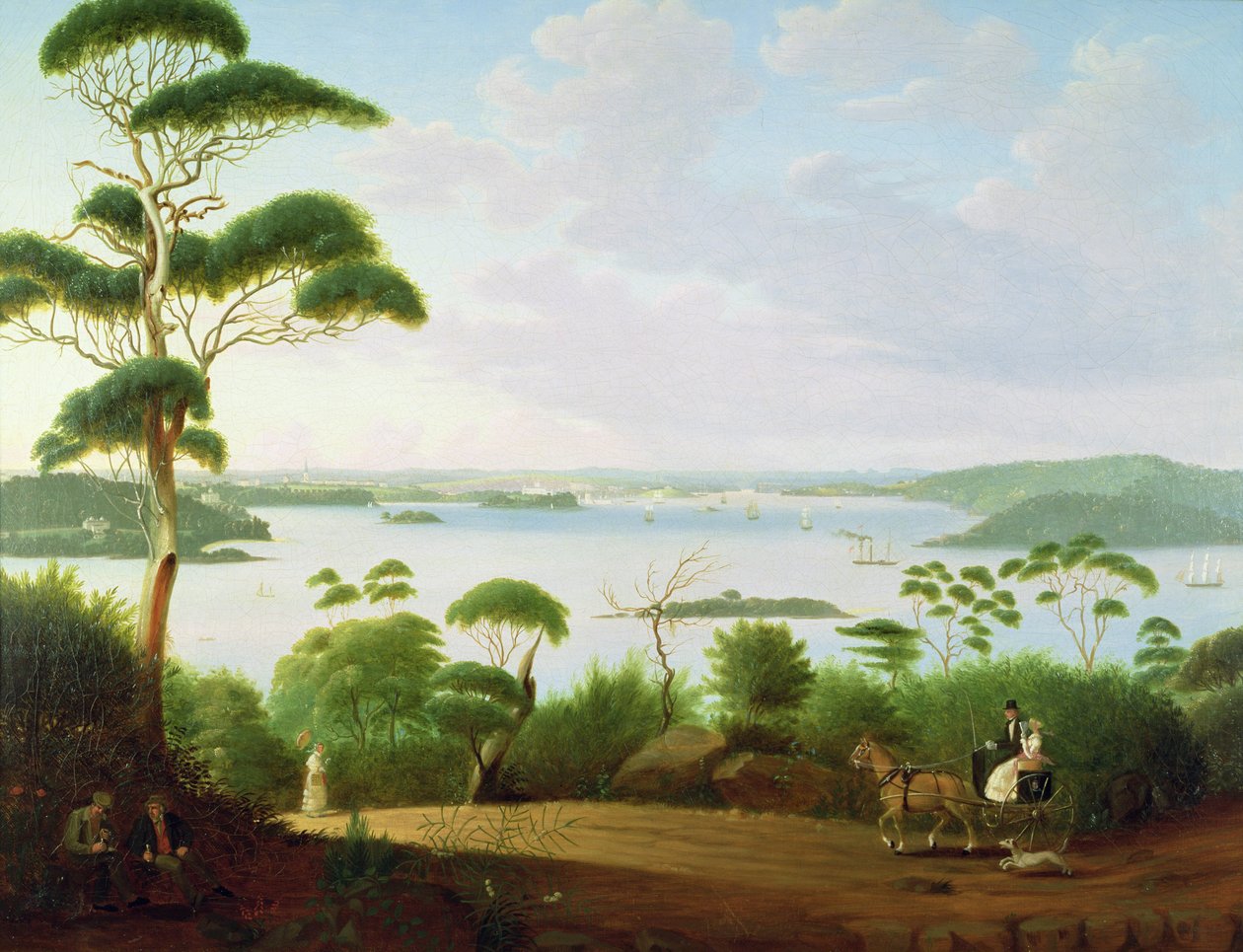 Sydneys hamn med utsikt mot Sydney, 1848 av Jacob Janssen