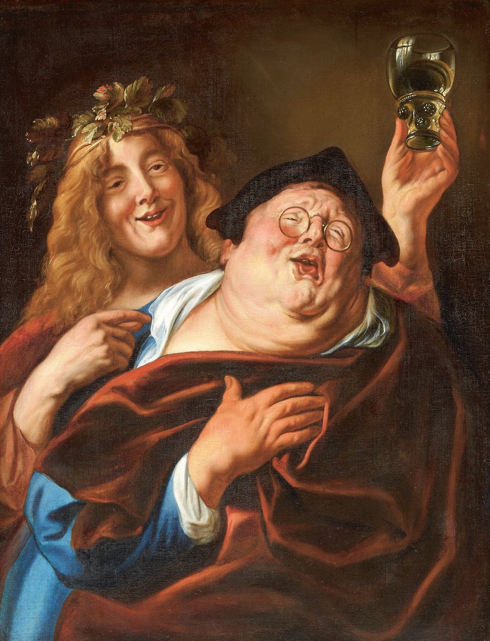 Bacchus och en anhängare, efter 1645. av Jacob Jordaens