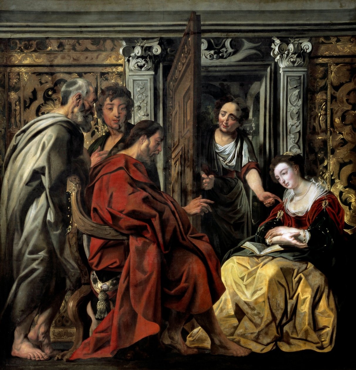 "Jesus i Marta och Maria" (målning) av Jacob Jordaens