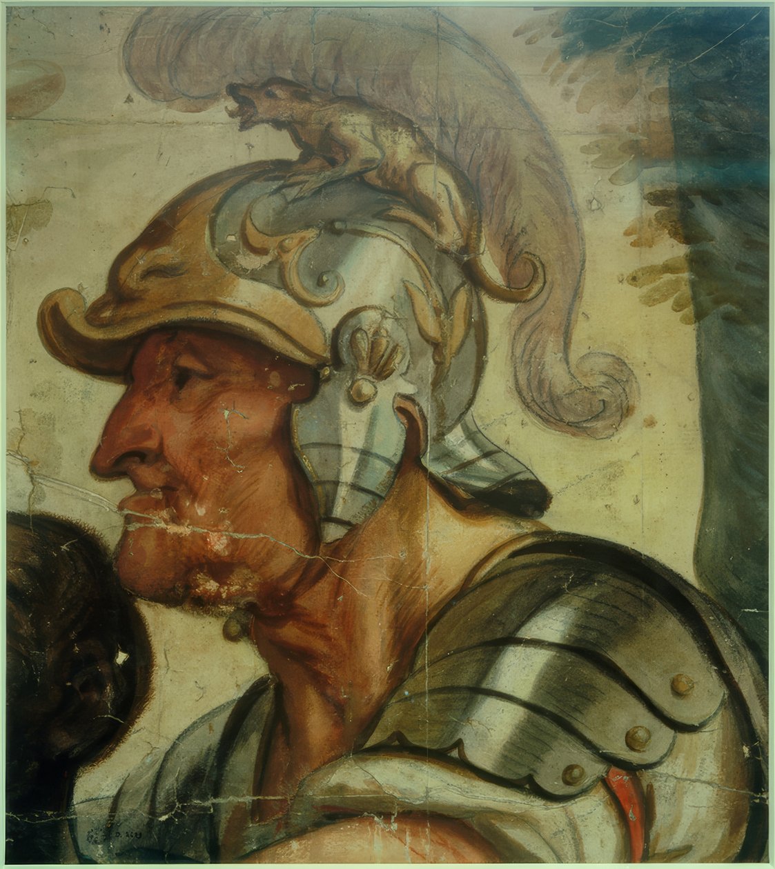 Krigare med hjälm av Jacob Jordaens