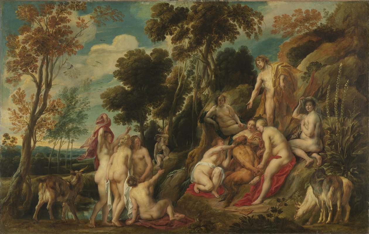 Marsyas illa behandlad av muserna, 1630-1640 av Jacob Jordaens