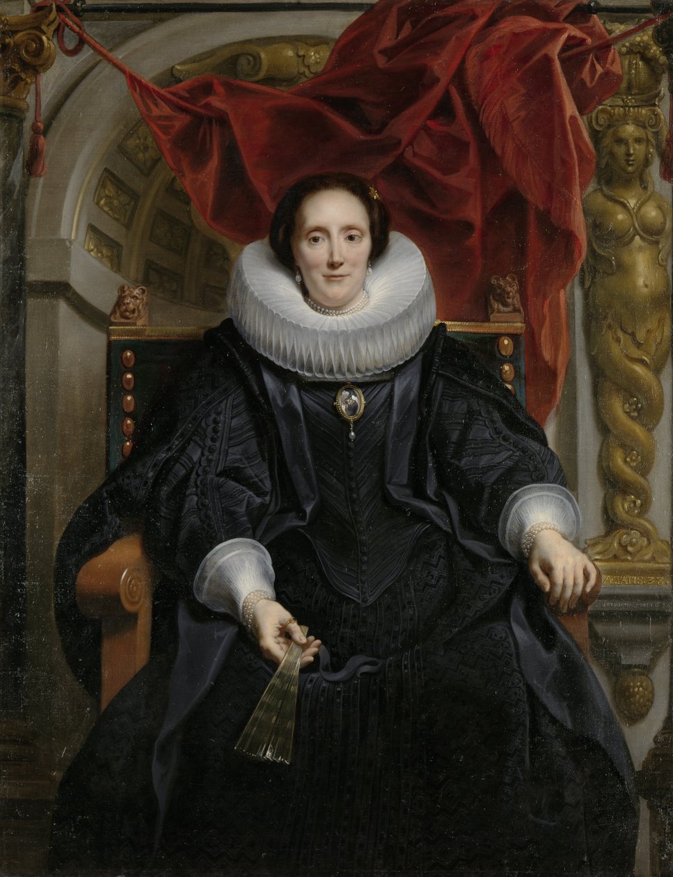 Porträtt av Catharina Behaghel, 1635 av Jacob Jordaens