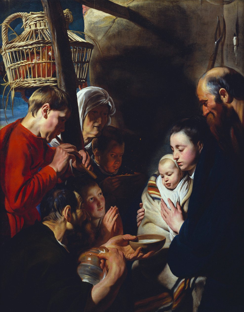 Tillbedjan av herdarna av Jacob Jordaens