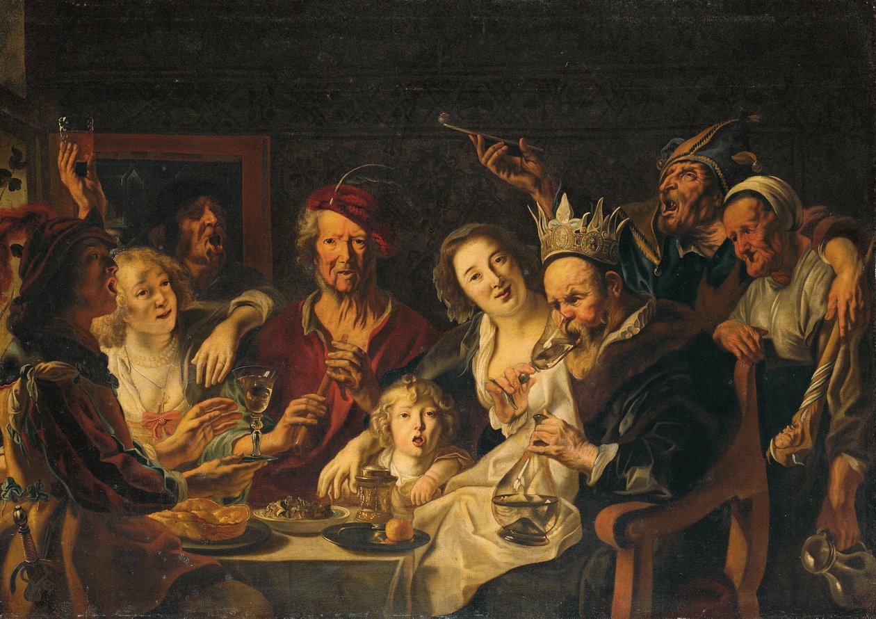 Kungen dricker av Jacob Jordaens