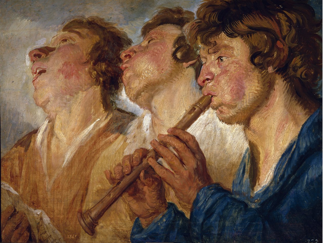 Tre Buskers av Jacob Jordaens