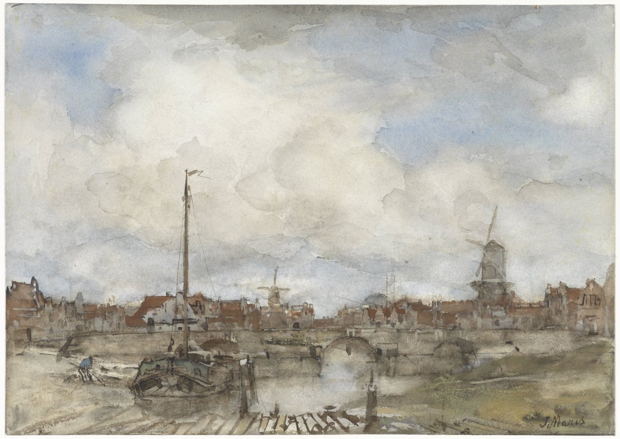 Utsikt över en stad av Jacob Maris