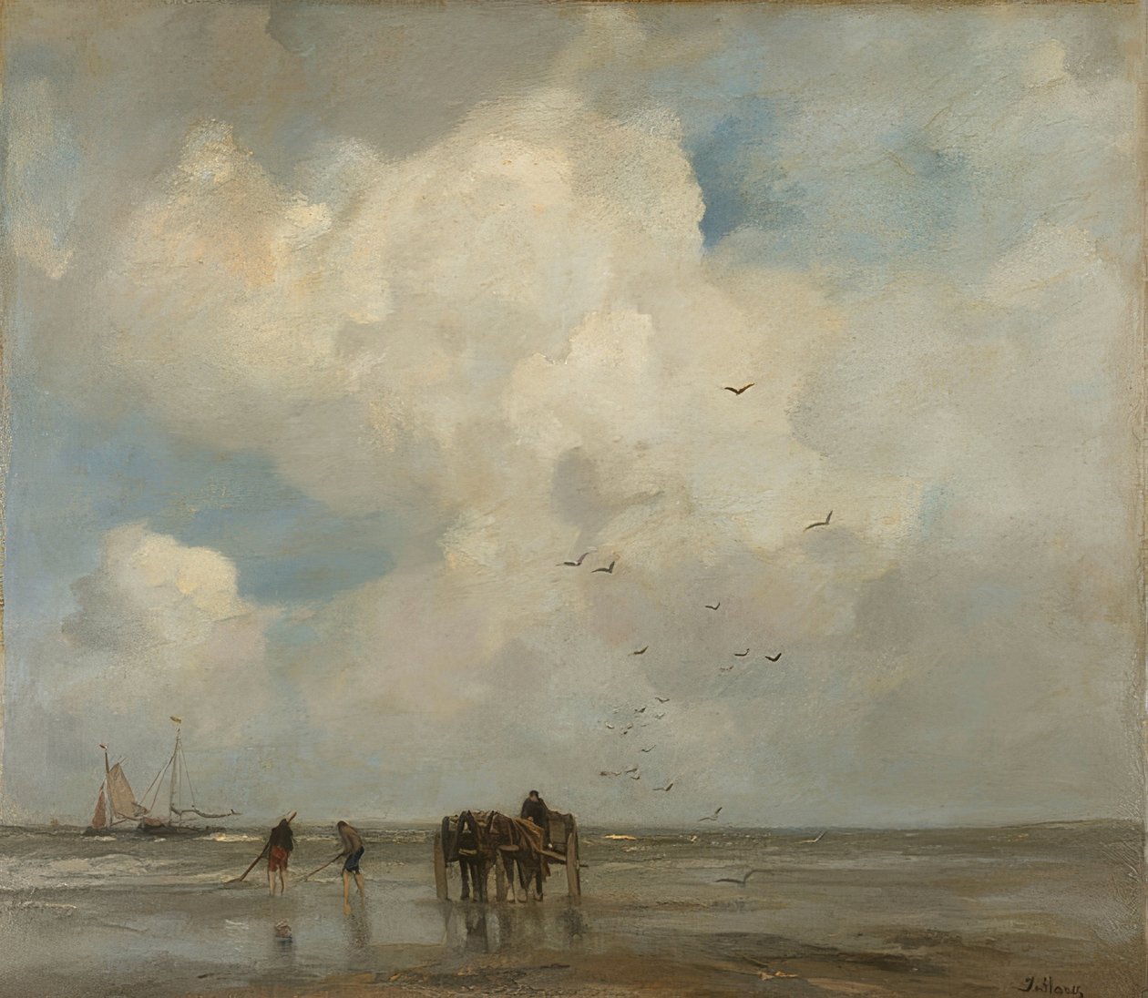Muschelfischer (skaldjur). 1885 av Jacob Henricus or Hendricus Maris