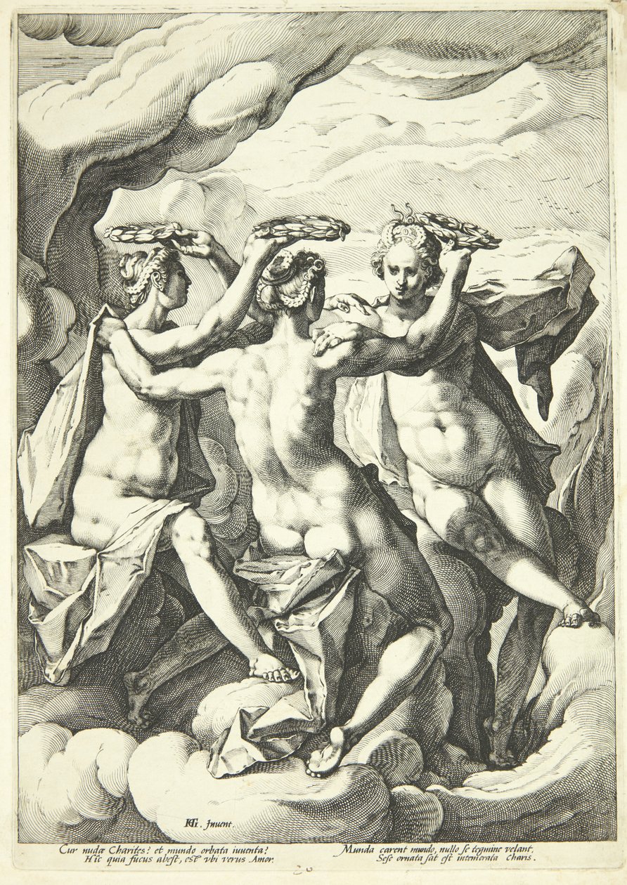 Från tre gratier av Jacob Matham