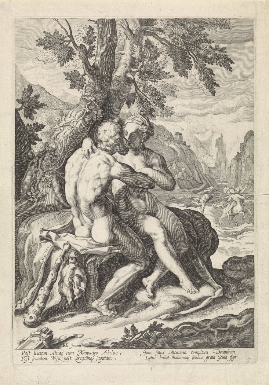 Herkules i Deianira av Jacob Matham