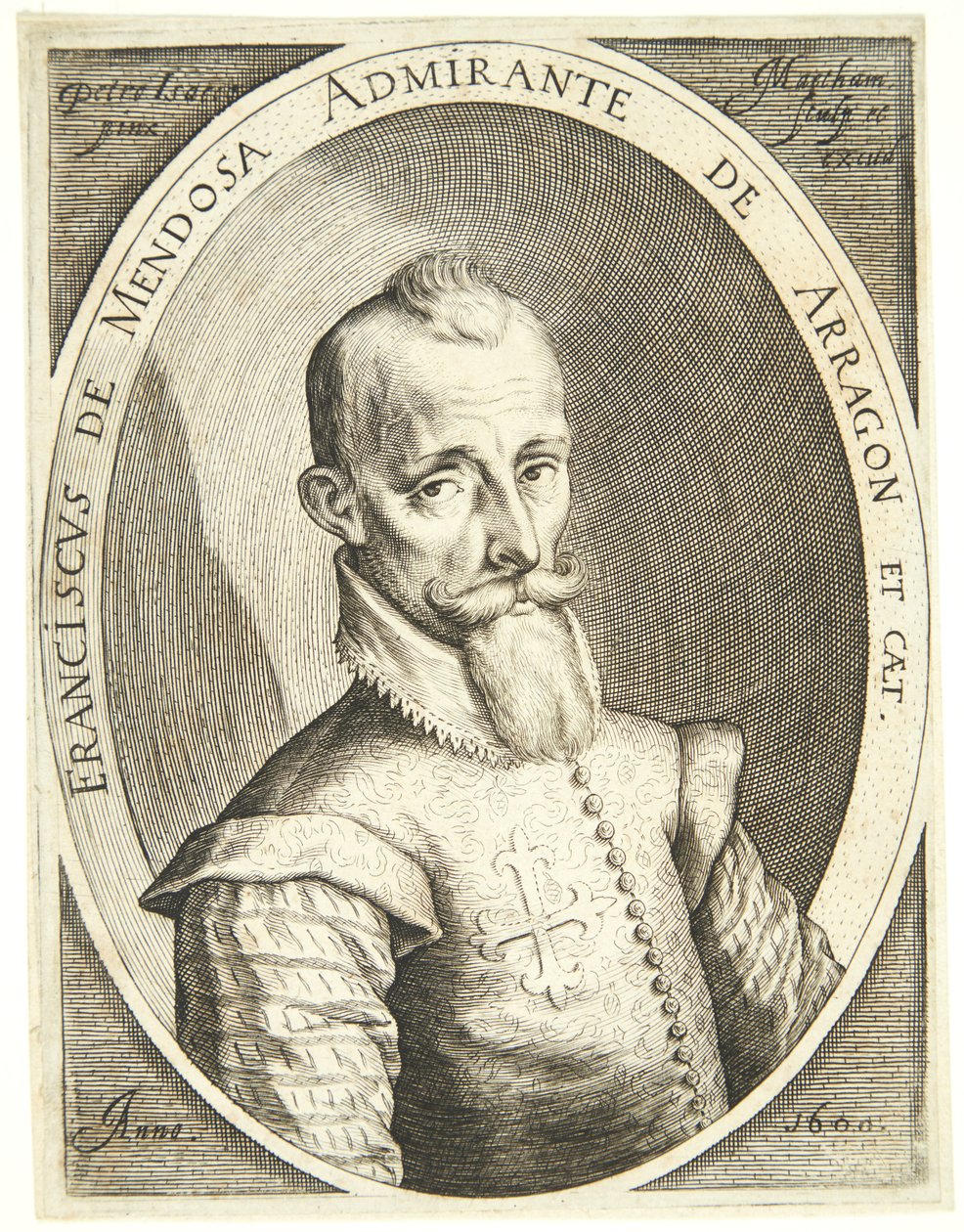 Porträtt av Francisco Mendoza av Jacob Matham
